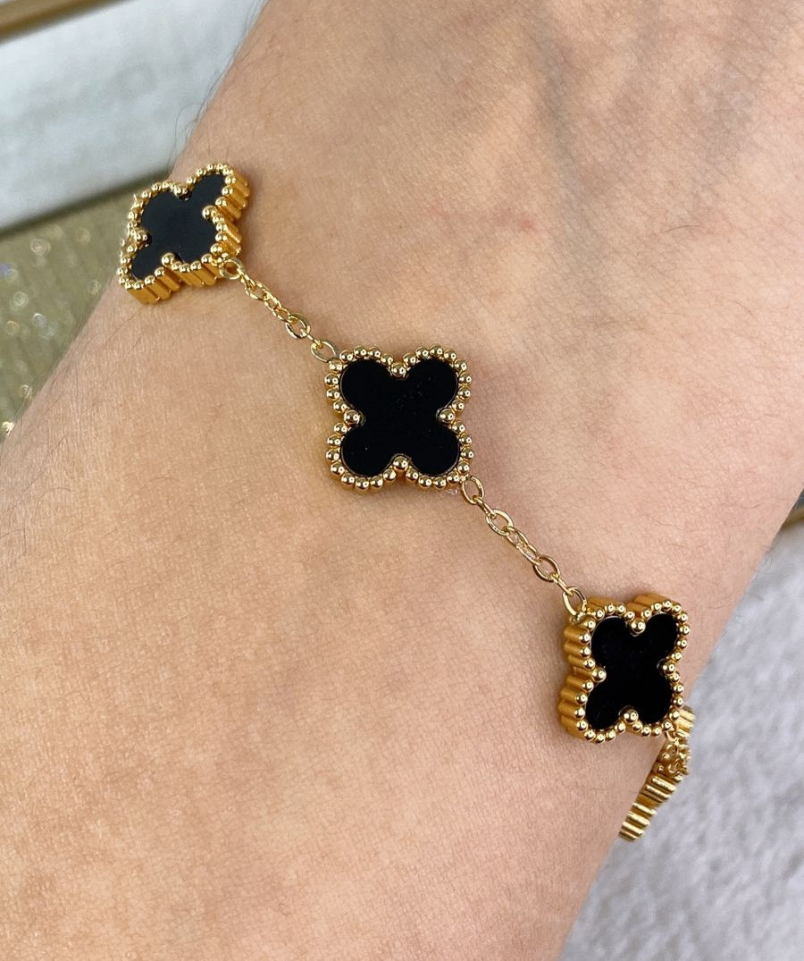 Pulsera de Trebol Grande de Acero Inoxidable PAI1346-1