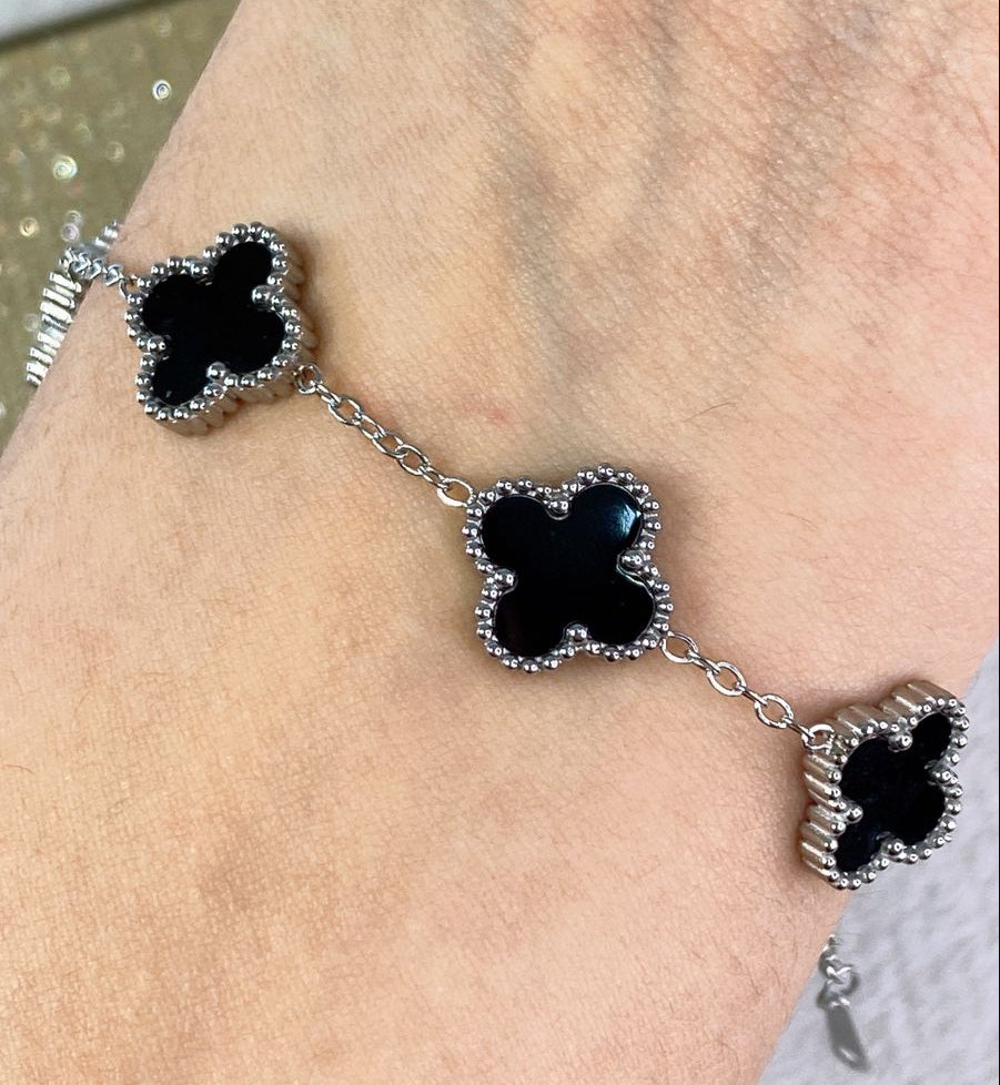 Pulsera de Trebol Grande de Acero Inoxidable PAI1061-2