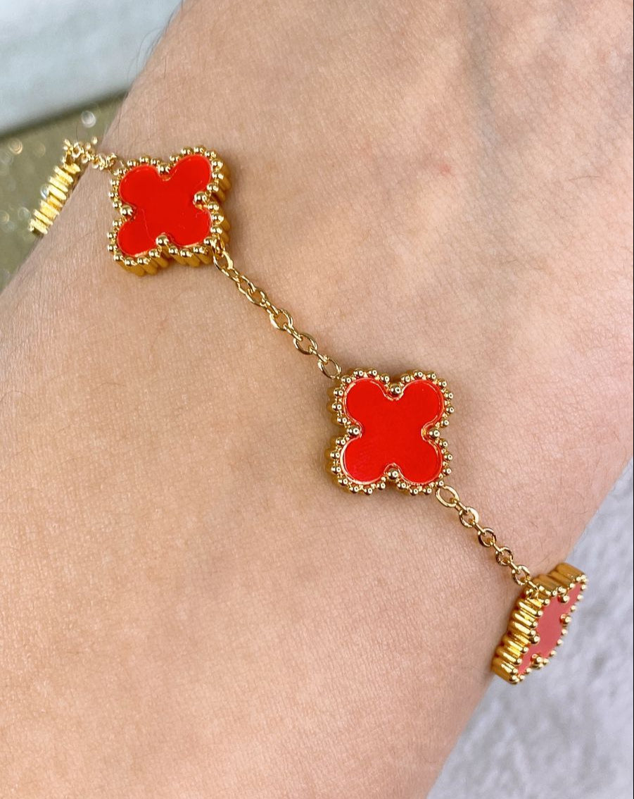 Pulsera de Trebol Grande de Acero Inoxidable PAI1346-3