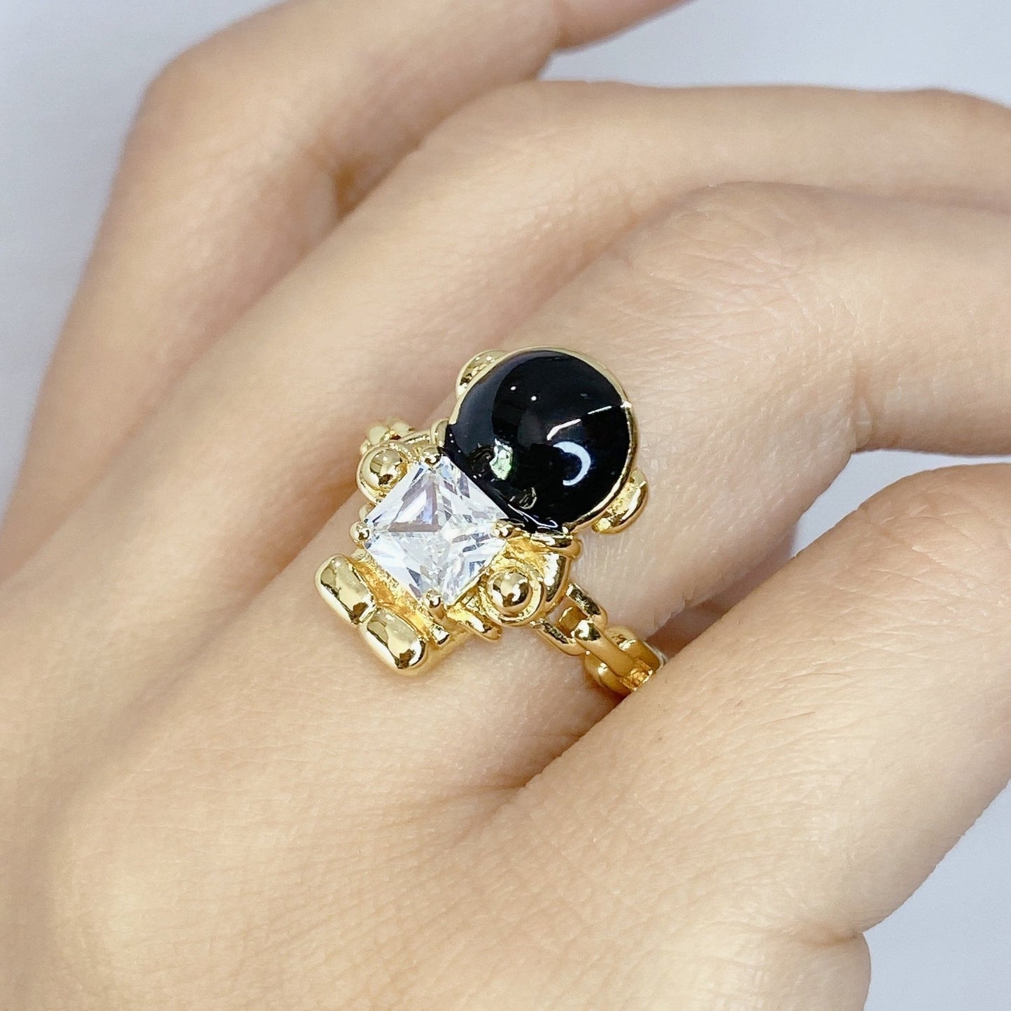 Anillo de Chapa de Oro Ajustable ACO1304-1