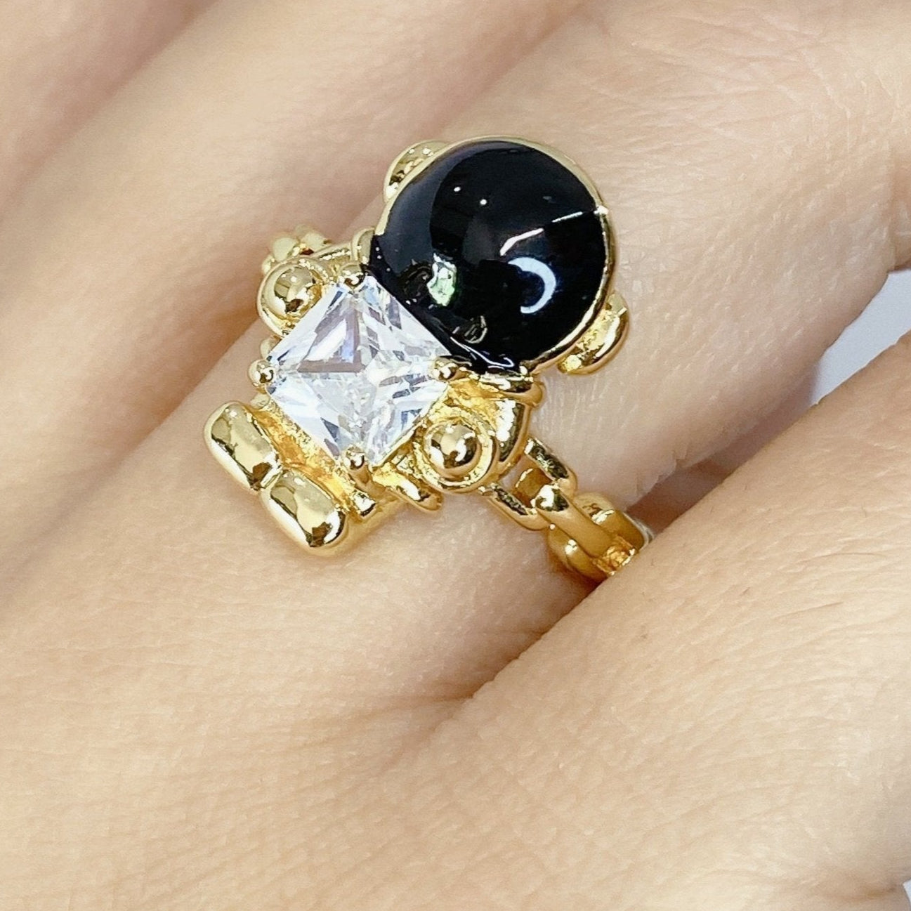 Anillo de Chapa de Oro Ajustable ACO1304-1