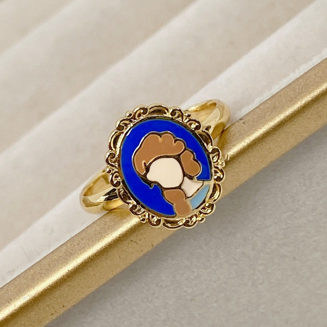 Anillo Chapa de Oro Ajustable ACO1201-7