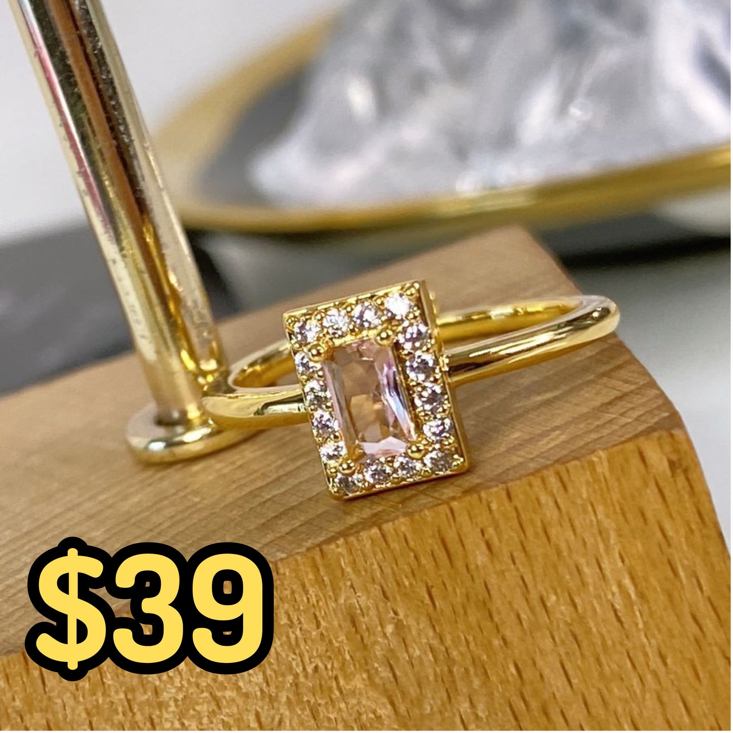 Anillo de Chapa de Oro Ajustable ACO1354-1