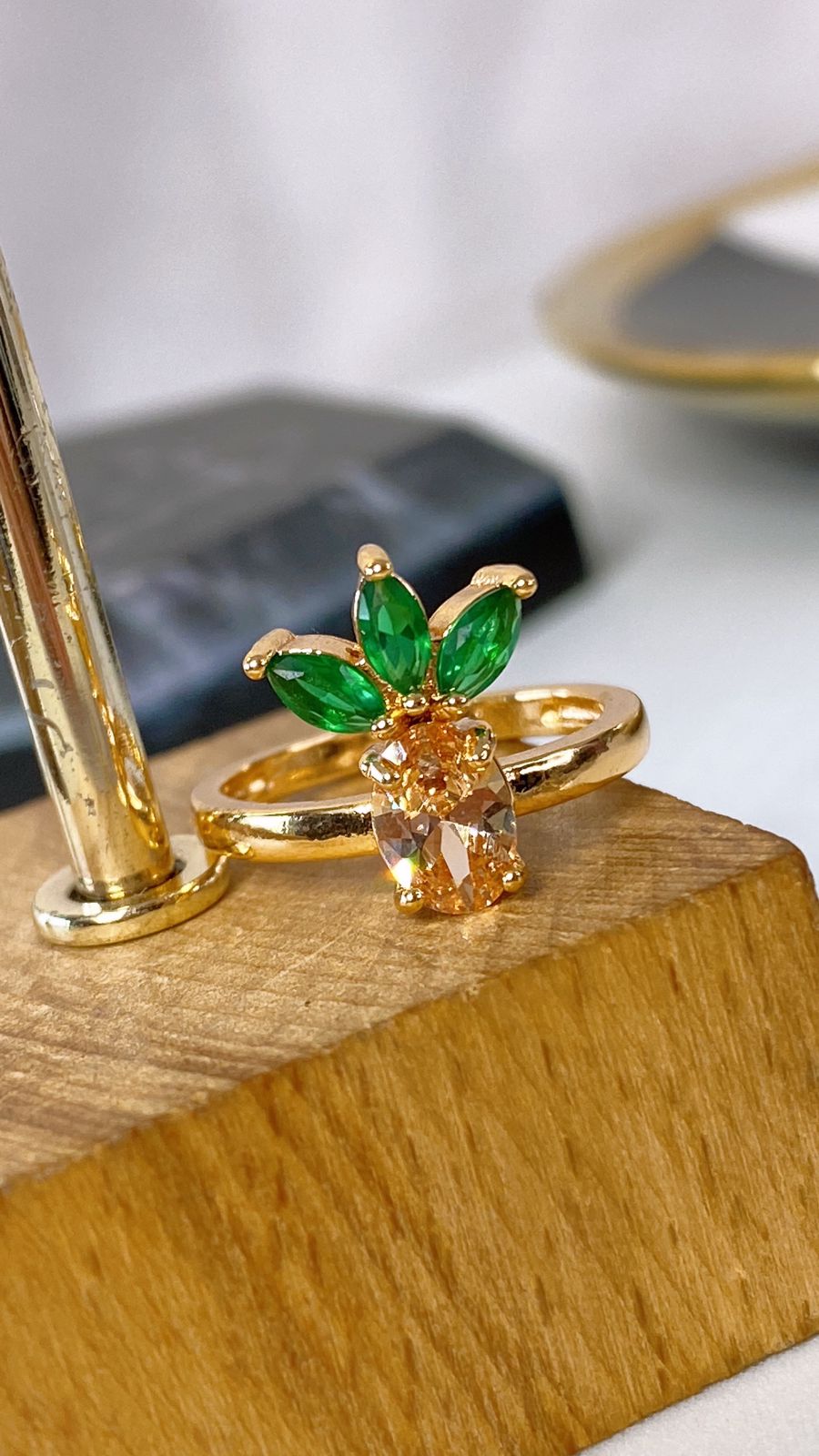 Anillo de Chapa de Oro Ajustable ACO1359-1