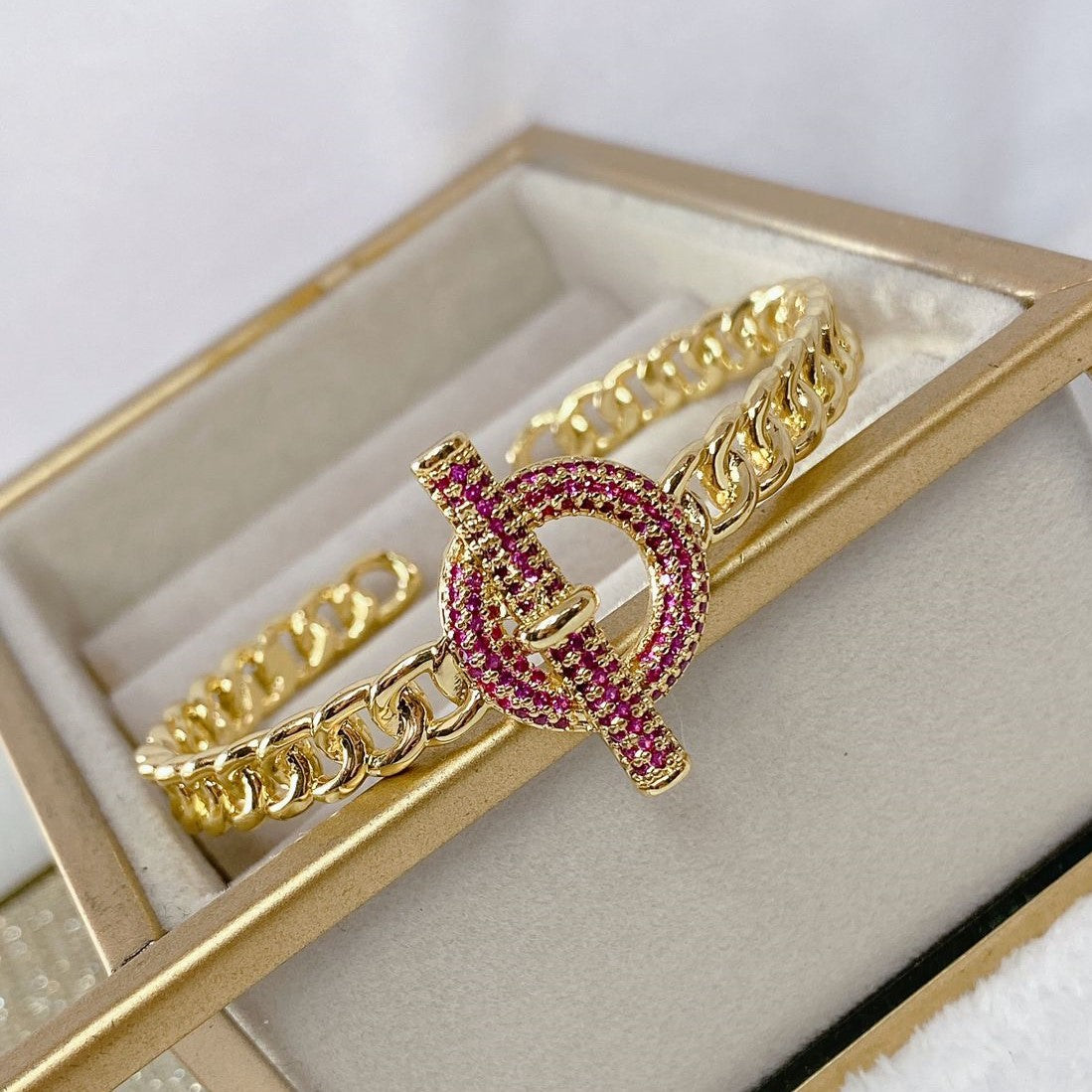 Pulsera de Chapa de Oro COP1377-2