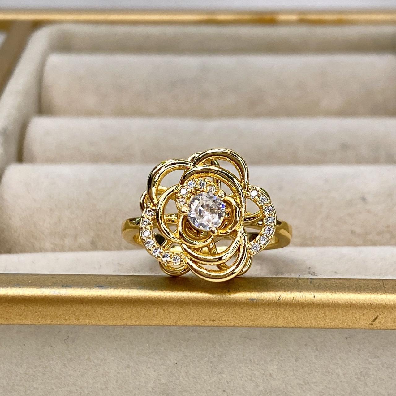 Anillo de Chapa de Oro Giratorio Ajustable ACO1410-1