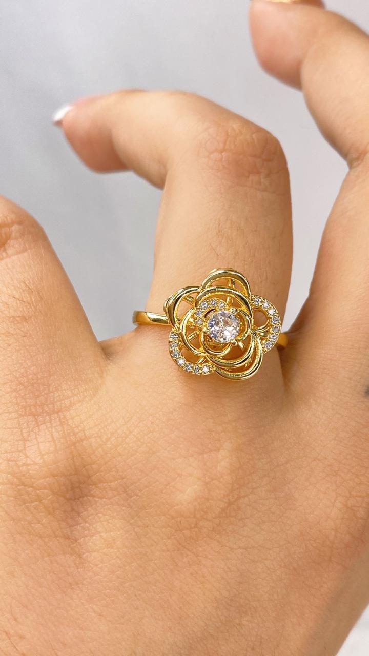 Anillo de Chapa de Oro Giratorio Ajustable ACO1410-1