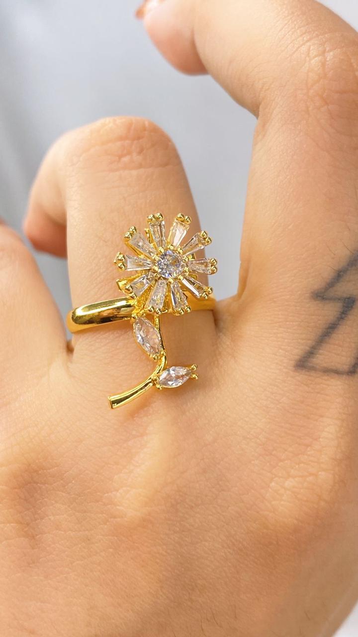 Anillo de Chapa de Oro Giratorio Ajustable ACO1411-1