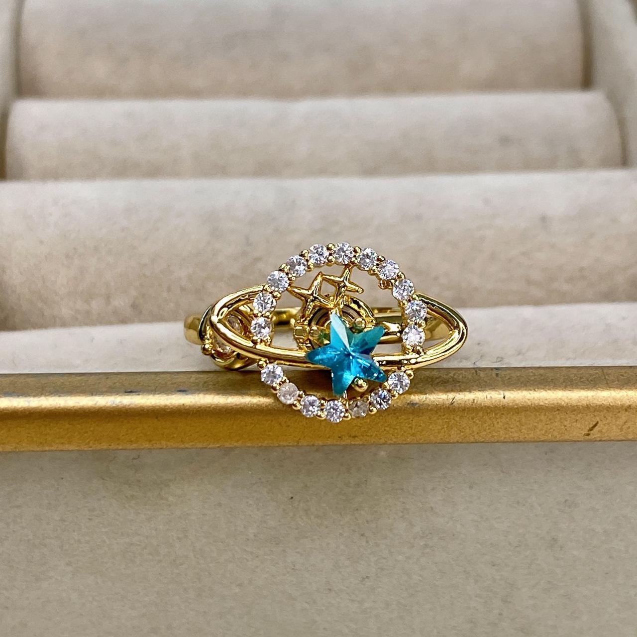 Anillo de Chapa de Oro Giratorio Ajustable ACO1413-1