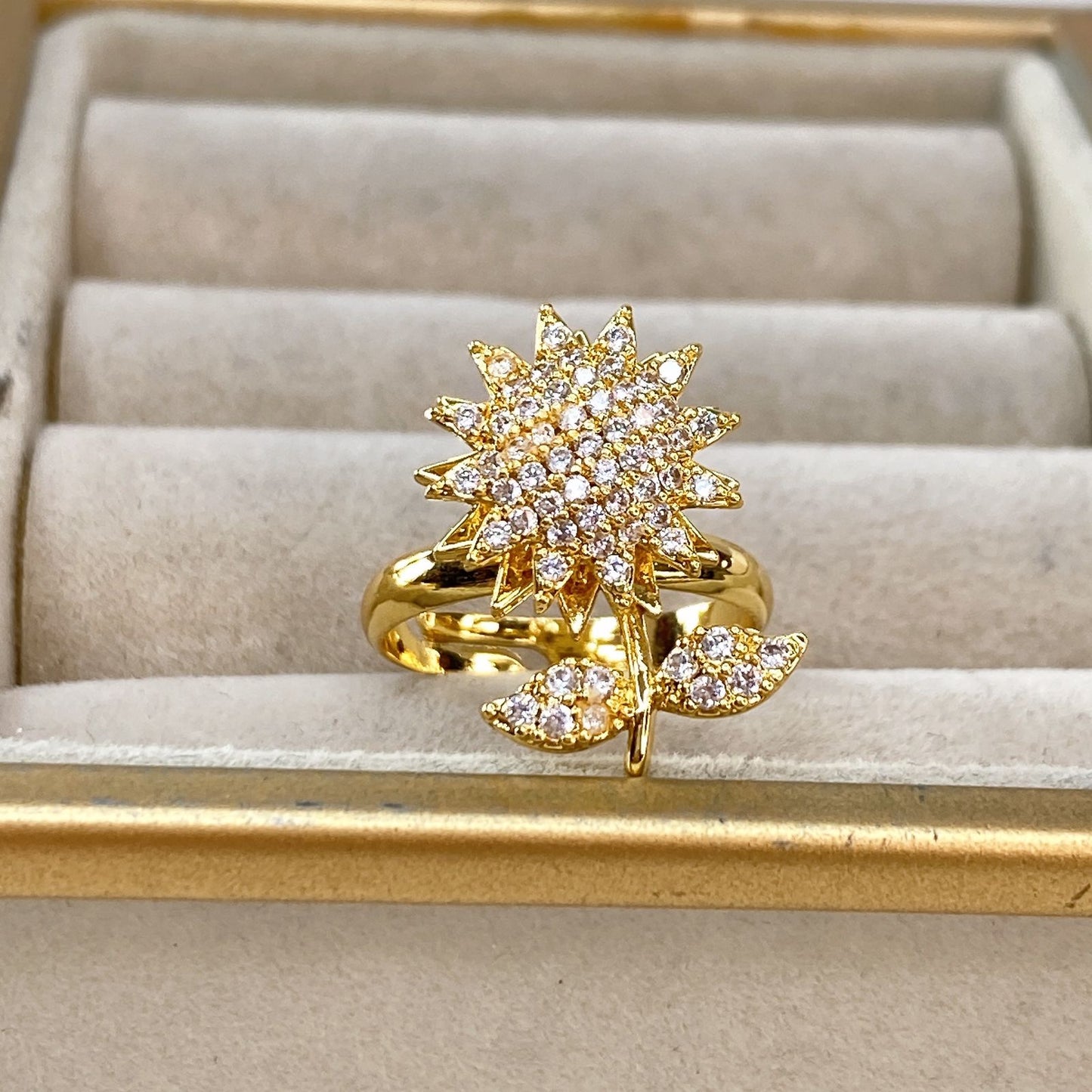 Anillo de Chapa de Oro Giratorio Ajustable ACO1414-1