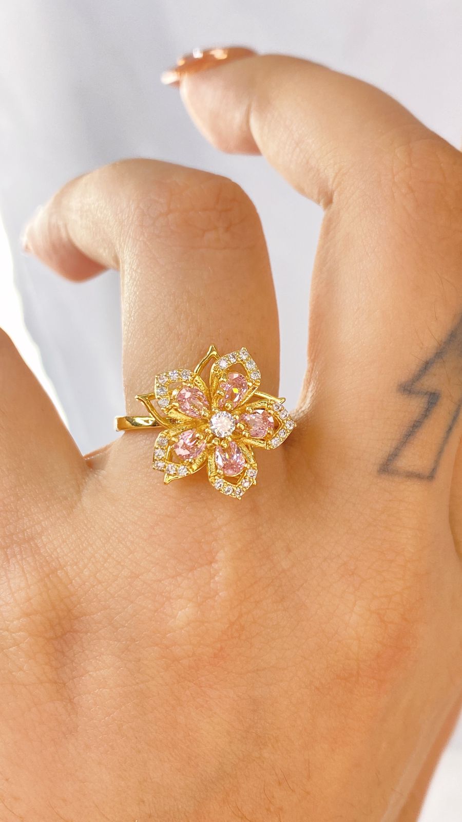 Anillo de Chapa de Oro Giratorio Ajustable ACO1417-1
