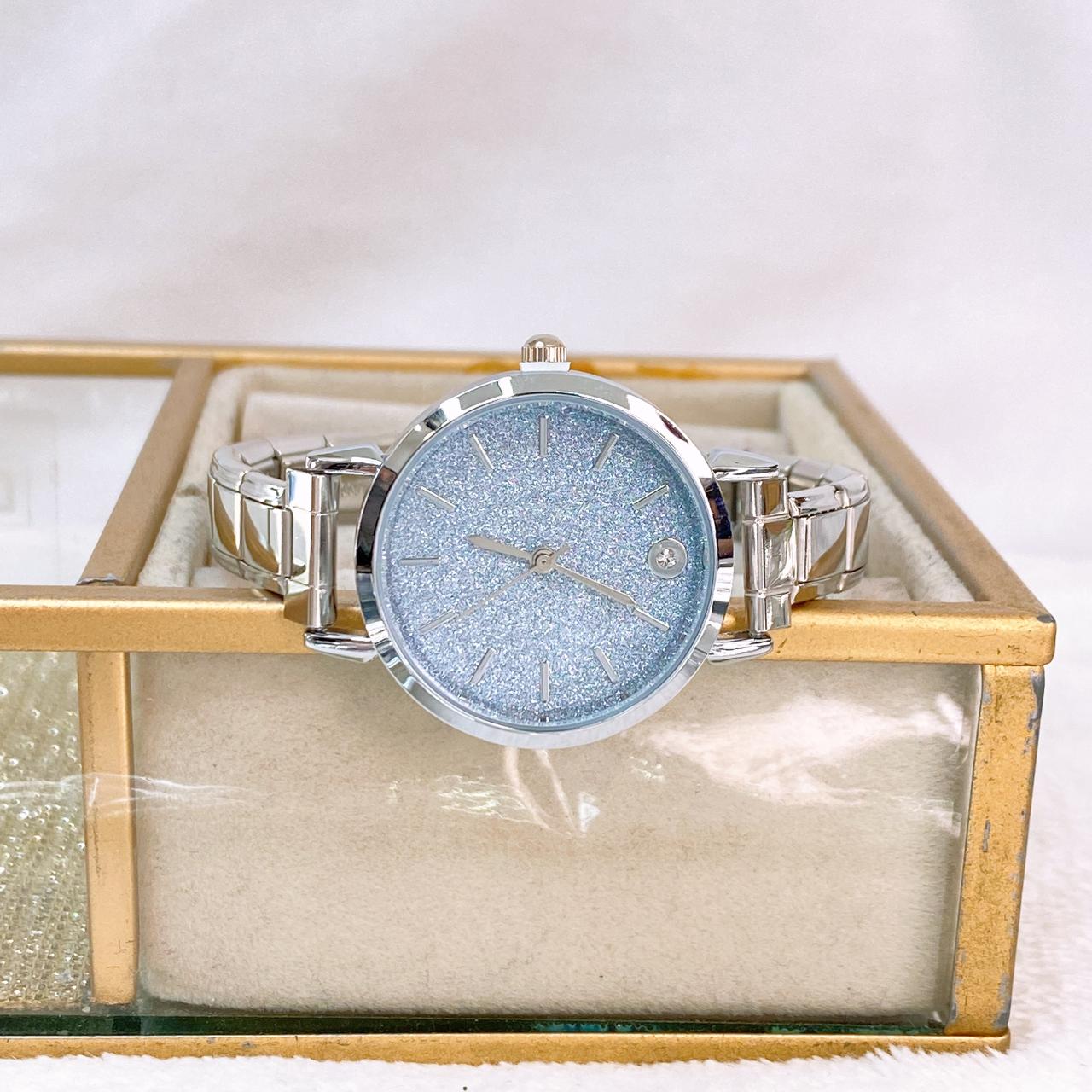 Reloj en Pulsera Italiana de Acero con Baño de Chapa de Oro RJ142-2