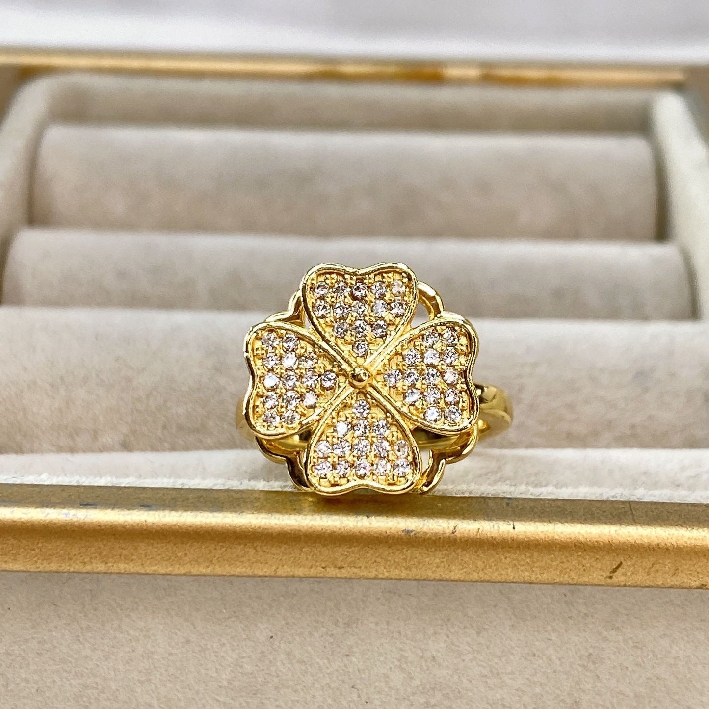 Anillo de Chapa de Oro Giratorio Ajustable ACO1420-1