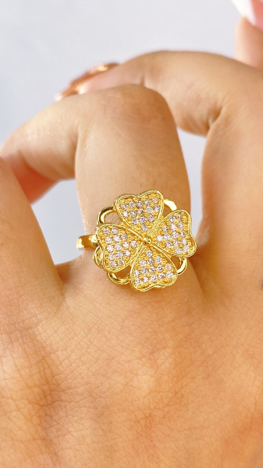 Anillo de Chapa de Oro Giratorio Ajustable ACO1420-1