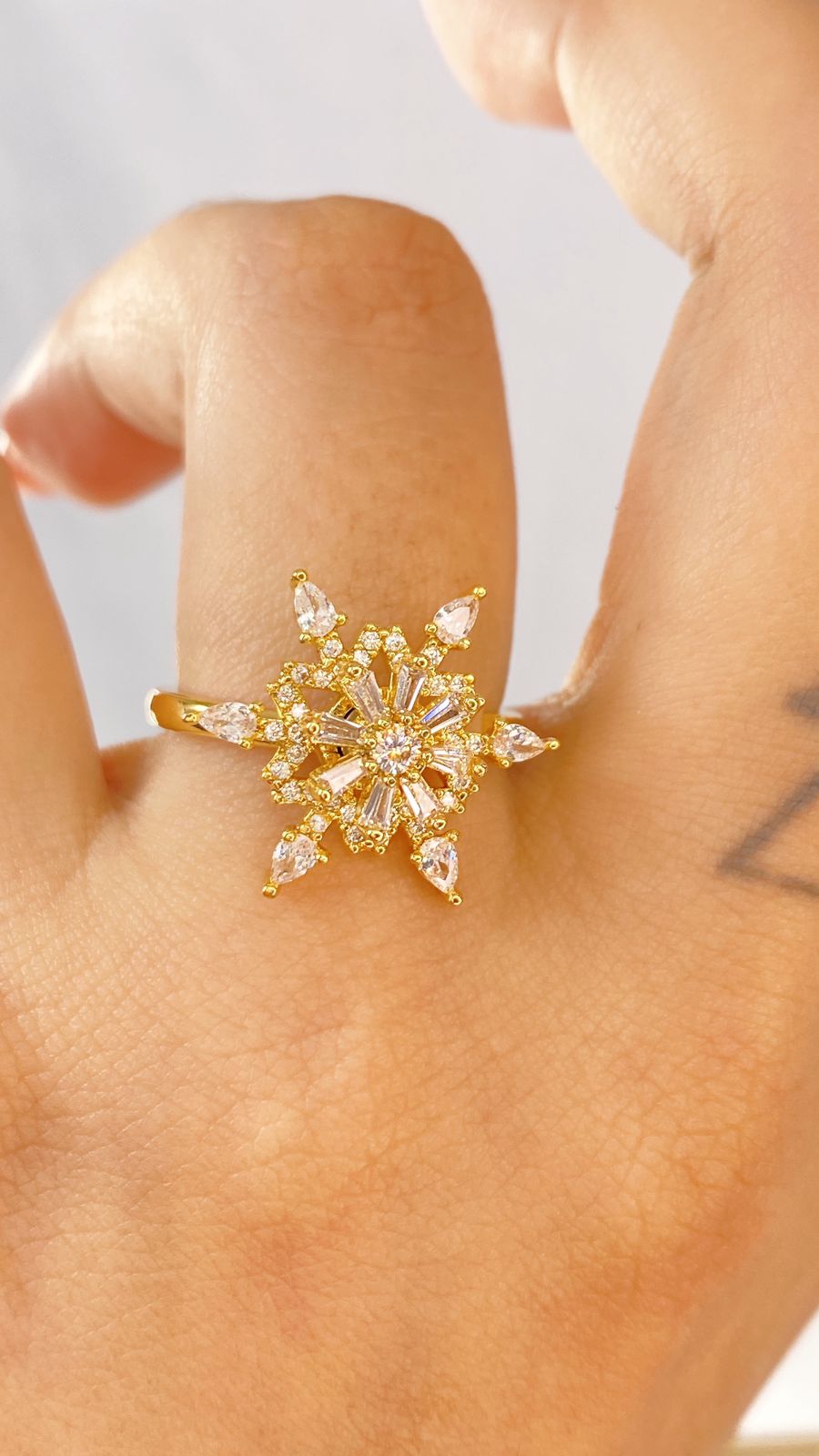 Anillo de Chapa de Oro Giratorio Ajustable ACO1422-1