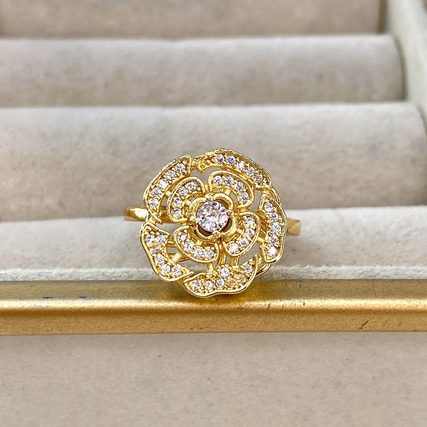 Anillo de Chapa de Oro Giratorio Ajustable ACO1425-1