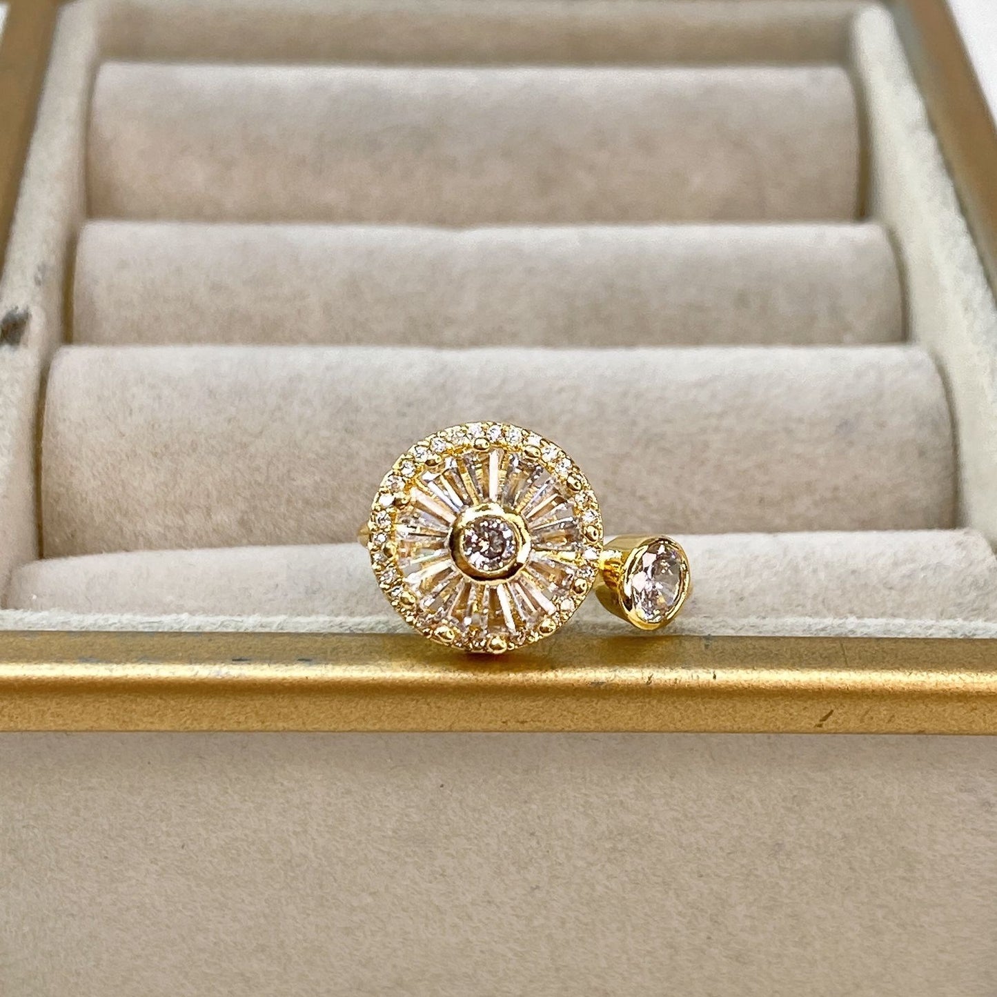 Anillo de Chapa de Oro Giratorio Ajustable ACO1426-1