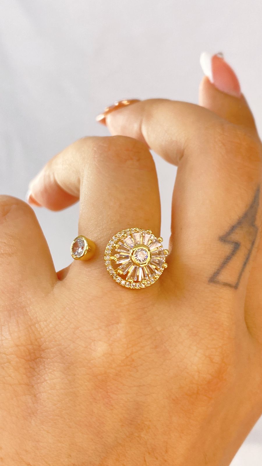 Anillo de Chapa de Oro Giratorio Ajustable ACO1426-1