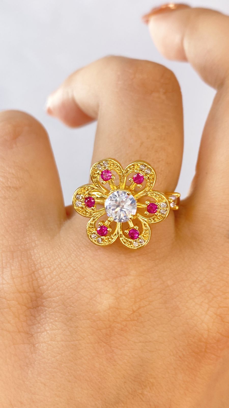 Anillo de Chapa de Oro Giratorio Ajustable ACO1427-1