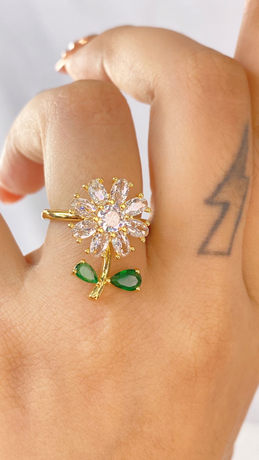 Anillo de Chapa de Oro Giratorio Ajustable ACO1428-1
