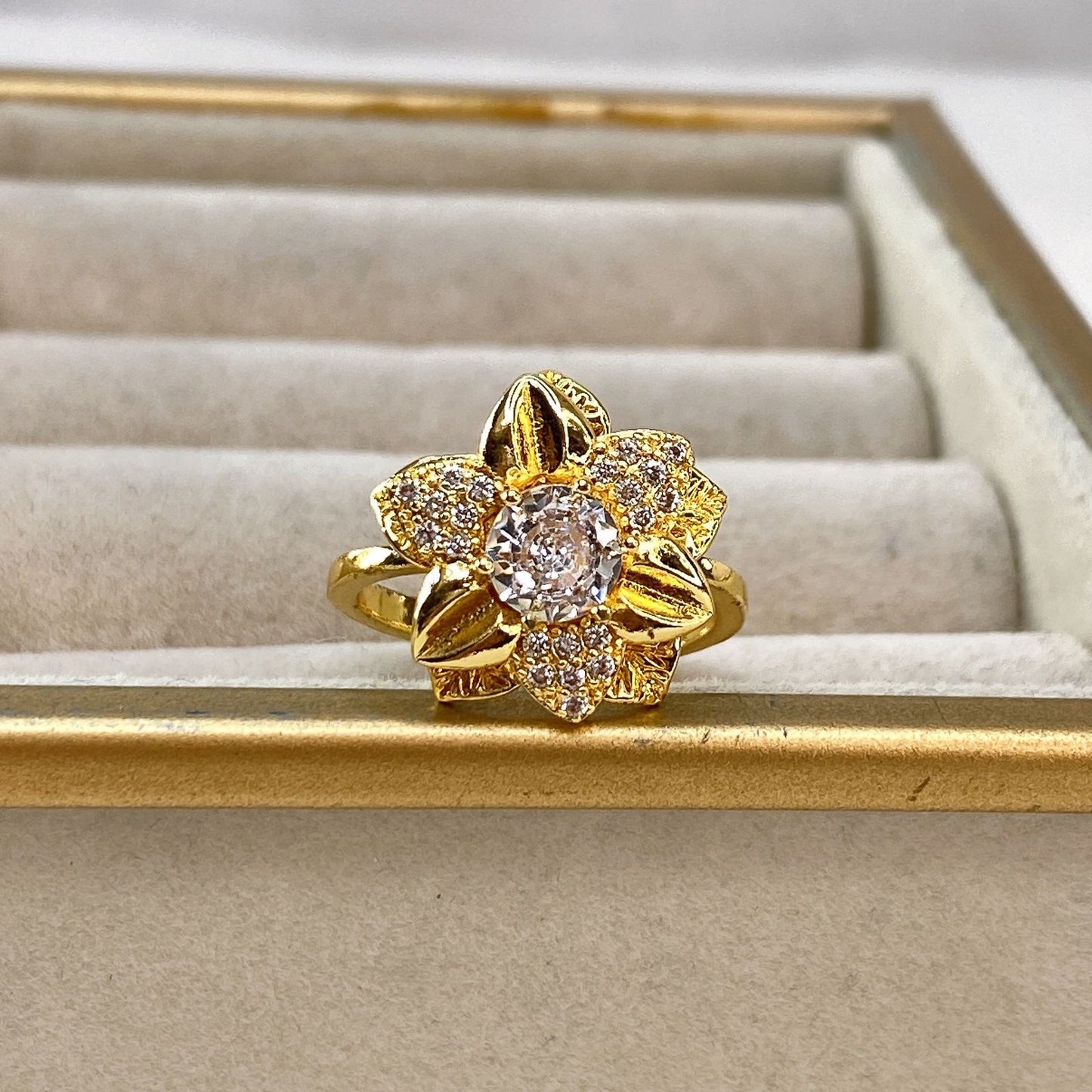 Anillo de Chapa de Oro Giratorio Ajustable ACO1429-1