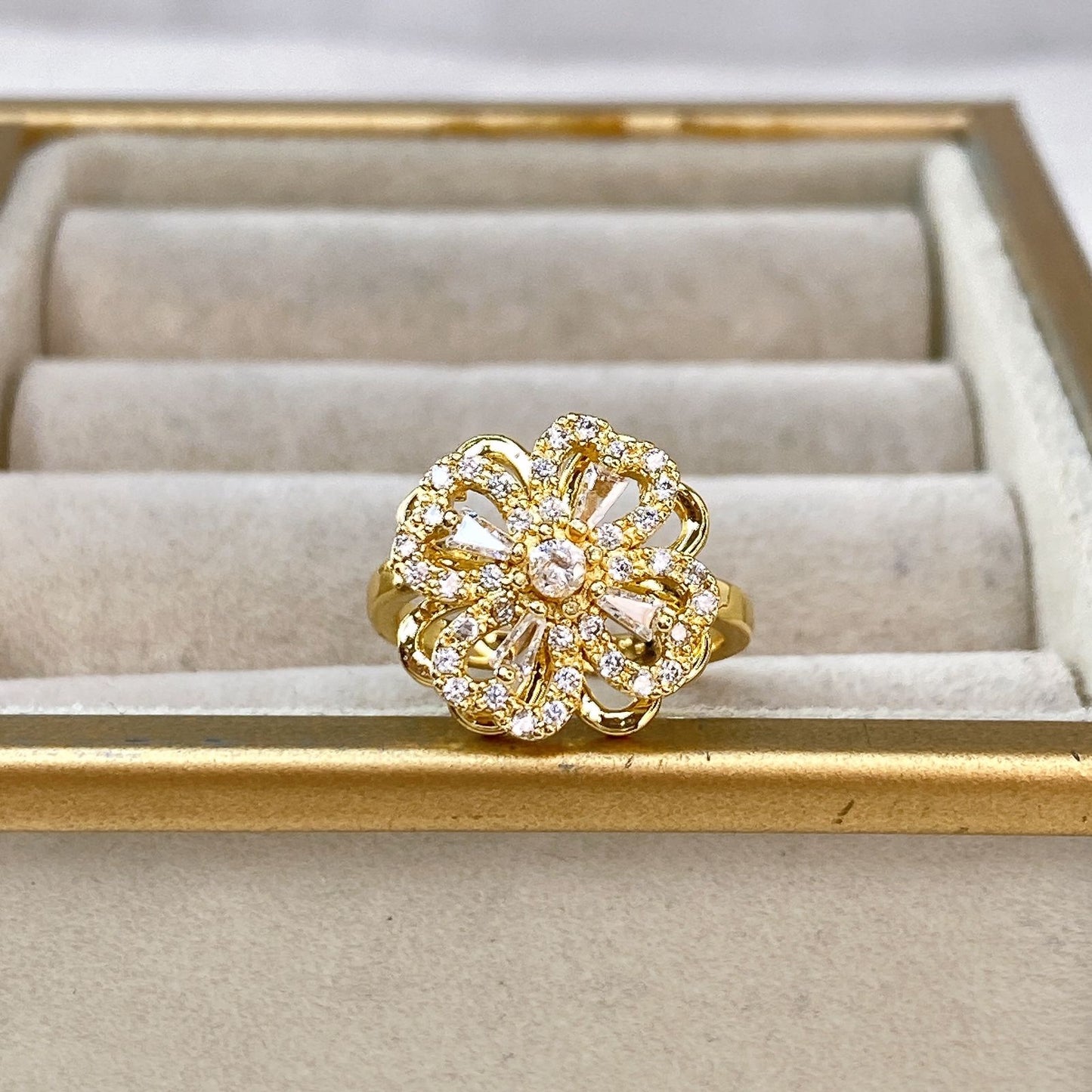 Anillo de Chapa de Oro Giratorio Ajustable ACO1432-1
