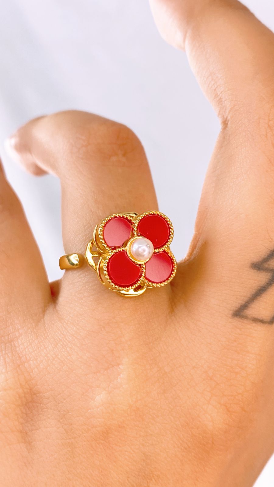 Anillo de Chapa de Oro Giratorio Ajustable ACO1434-1