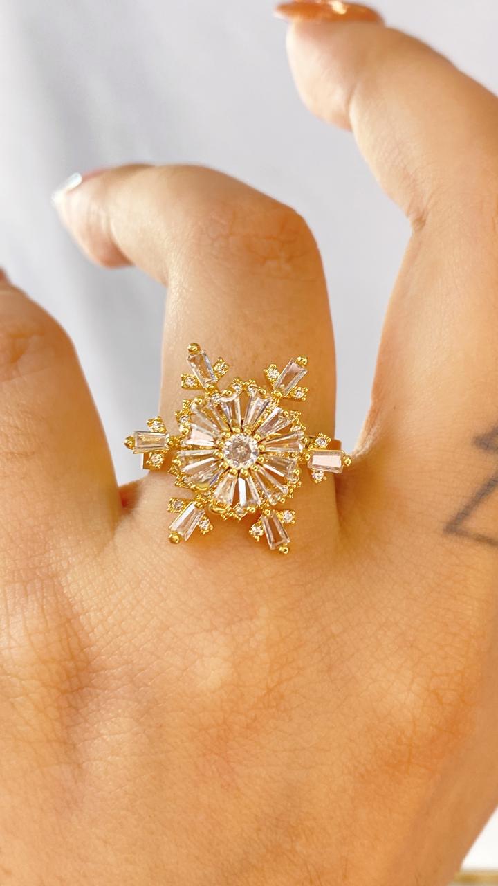 Anillo de Chapa de Oro Giratorio Ajustable ACO1437-1