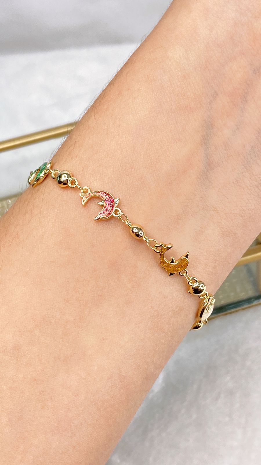 Pulsera de Chapa de Oro COP1597-6