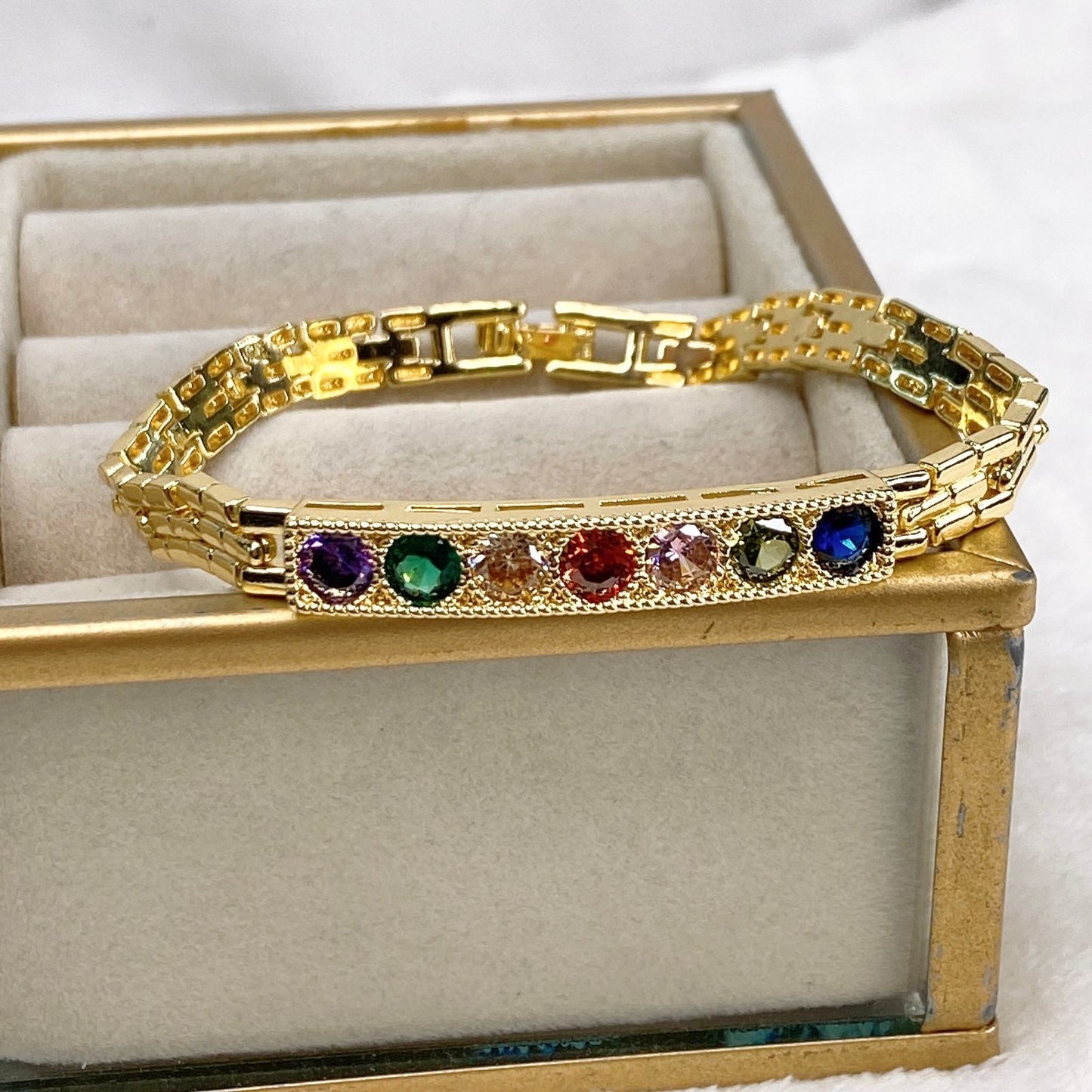 Pulsera de Chapa de Oro COP1592-1