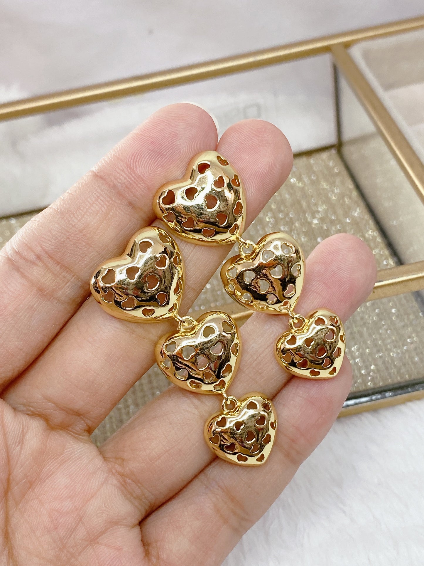 Arete de Chapa de Oro COA1847-1