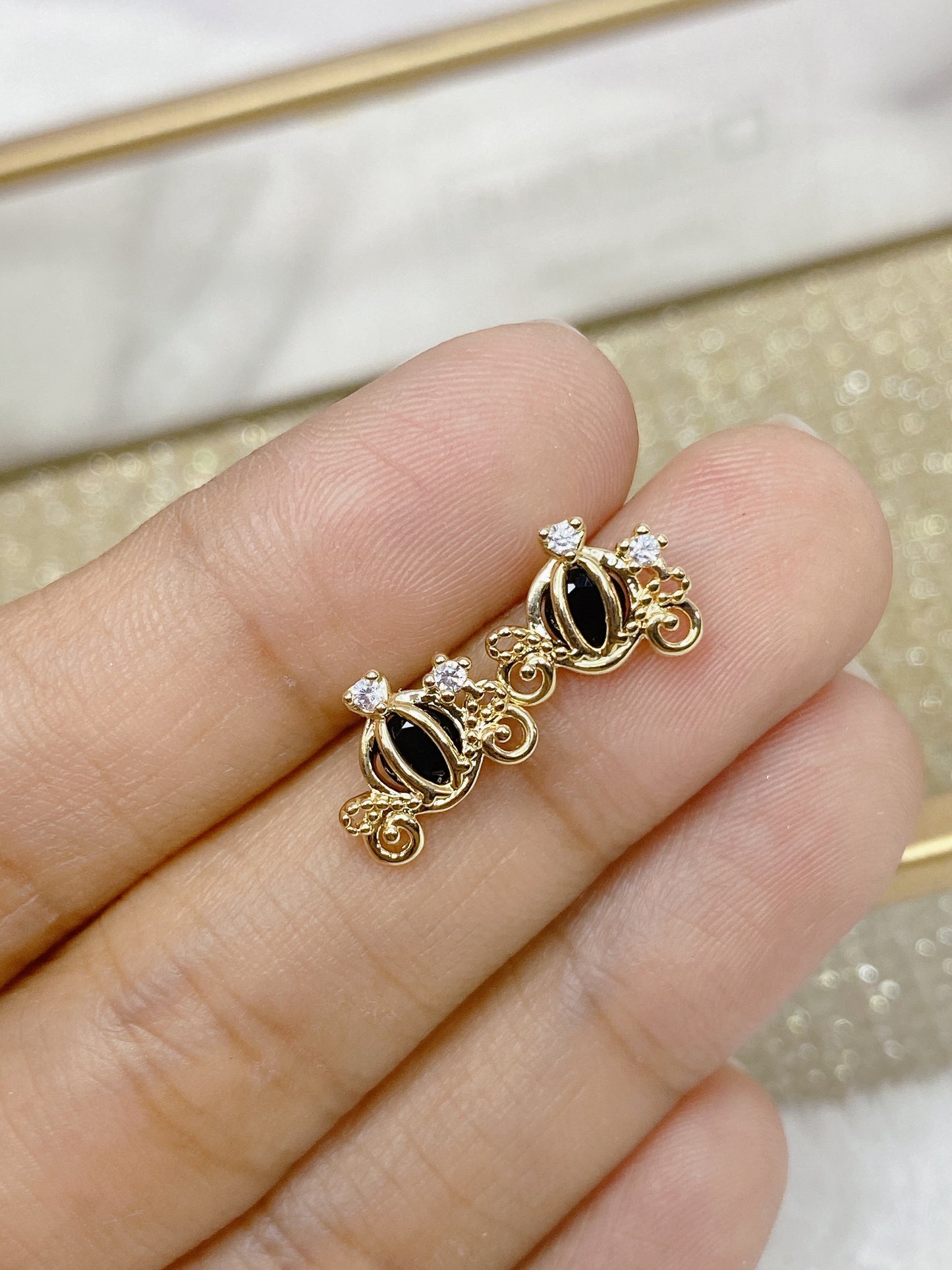 Arete de Chapa de Oro COA1756-1