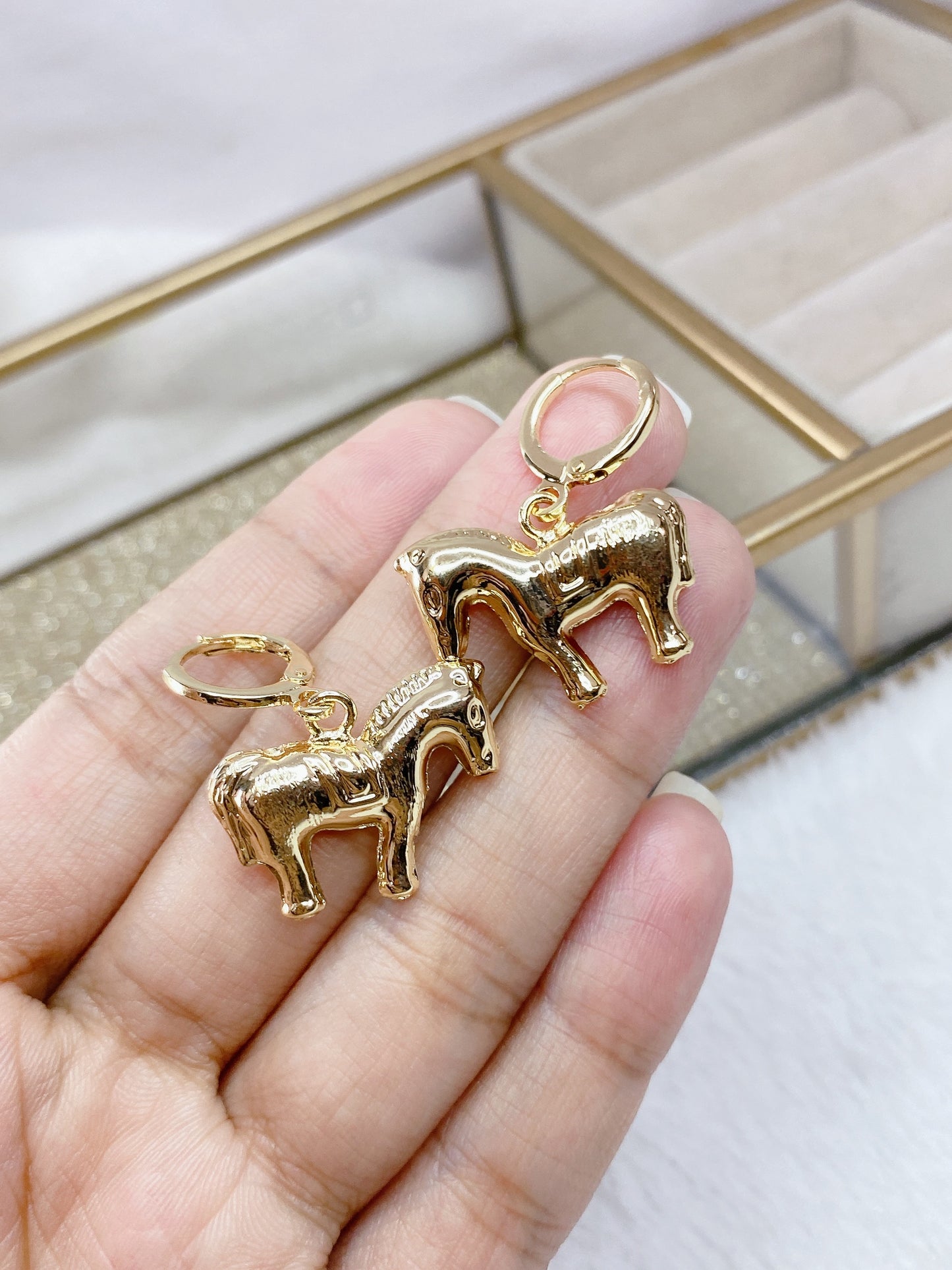 Aretes Chapa de Oro COA1767-1