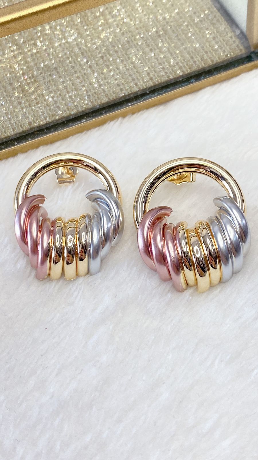 Arete de Chapa de Oro COA1775-1