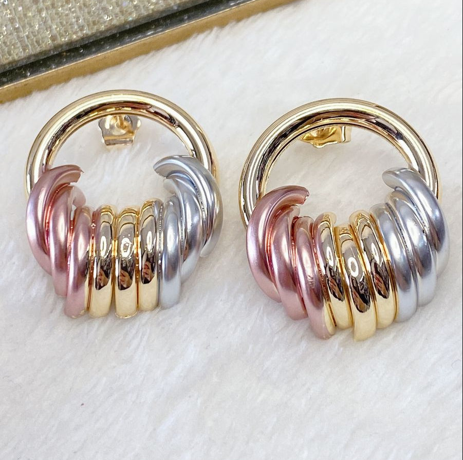 Arete de Chapa de Oro COA1775-1