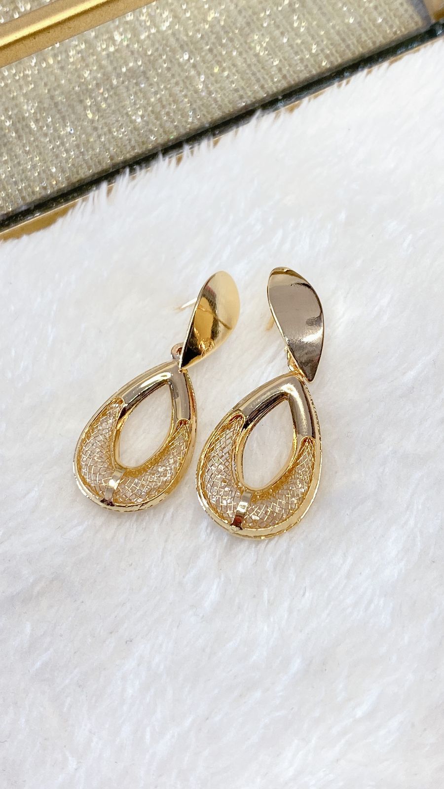 Arete de Chapa de Oro COA1782-1