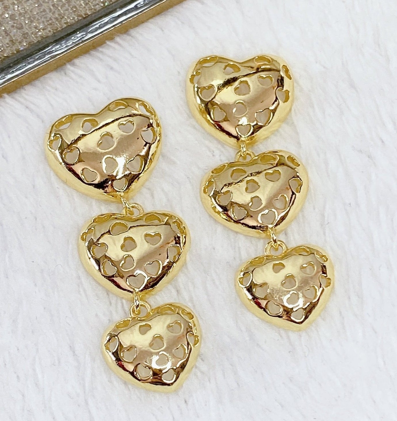 Arete de Chapa de Oro COA1847-1