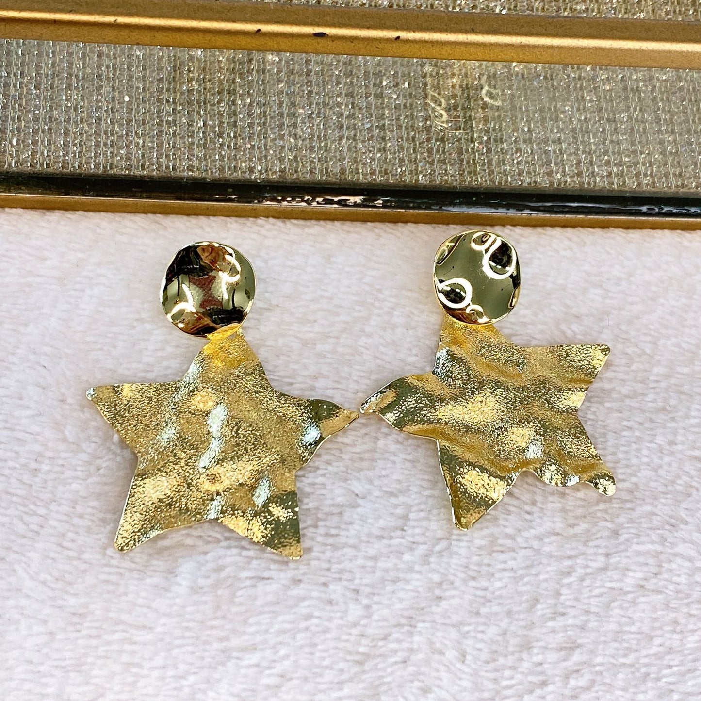 Arete de Chapa de Oro COA2055-1