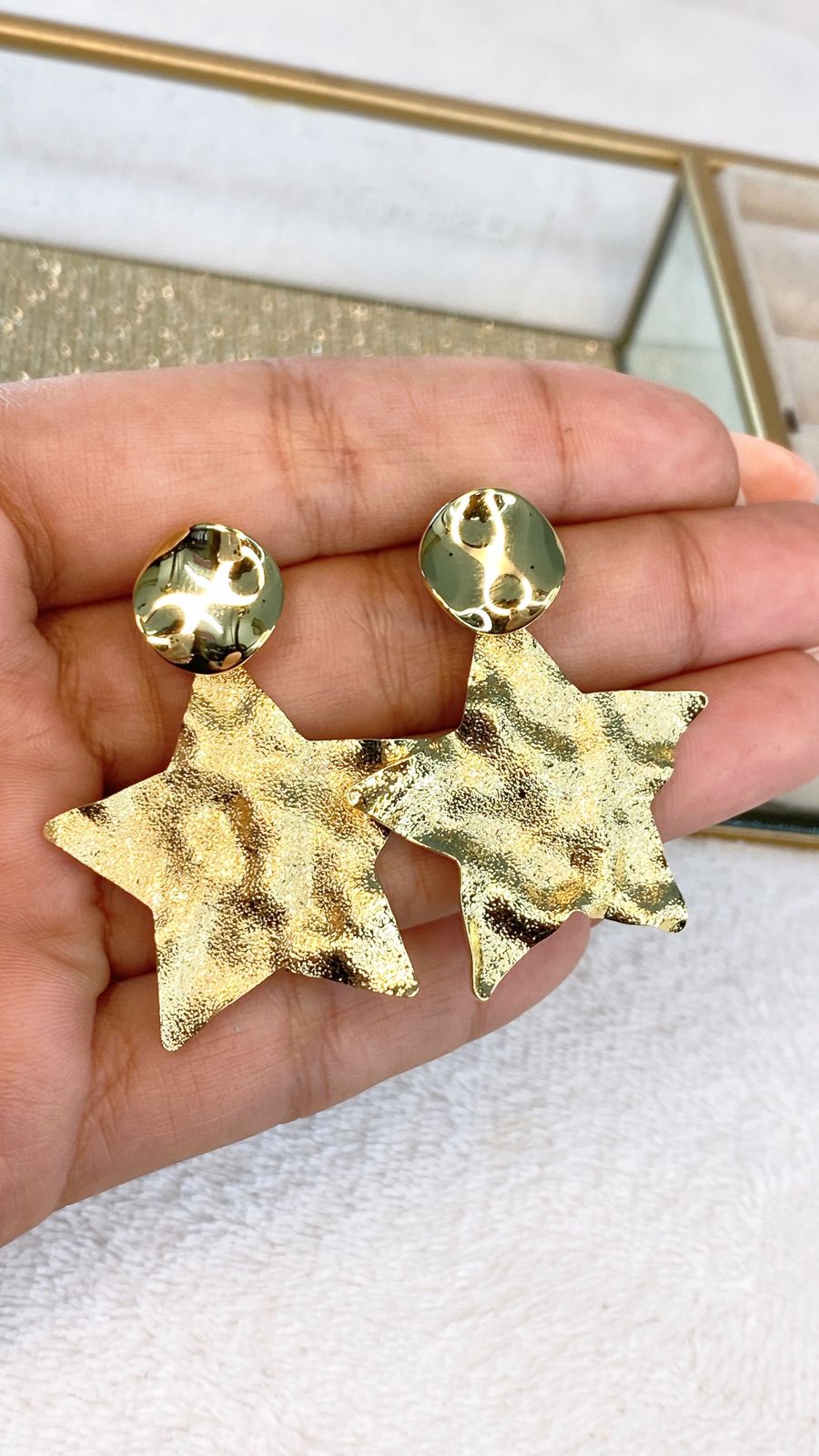 Arete de Chapa de Oro COA2055-1