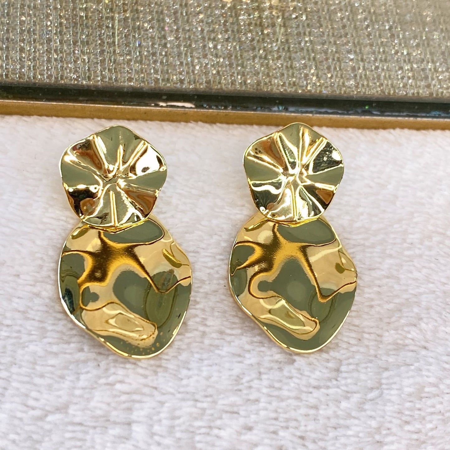 Arete de Chapa de Oro COA2056-1