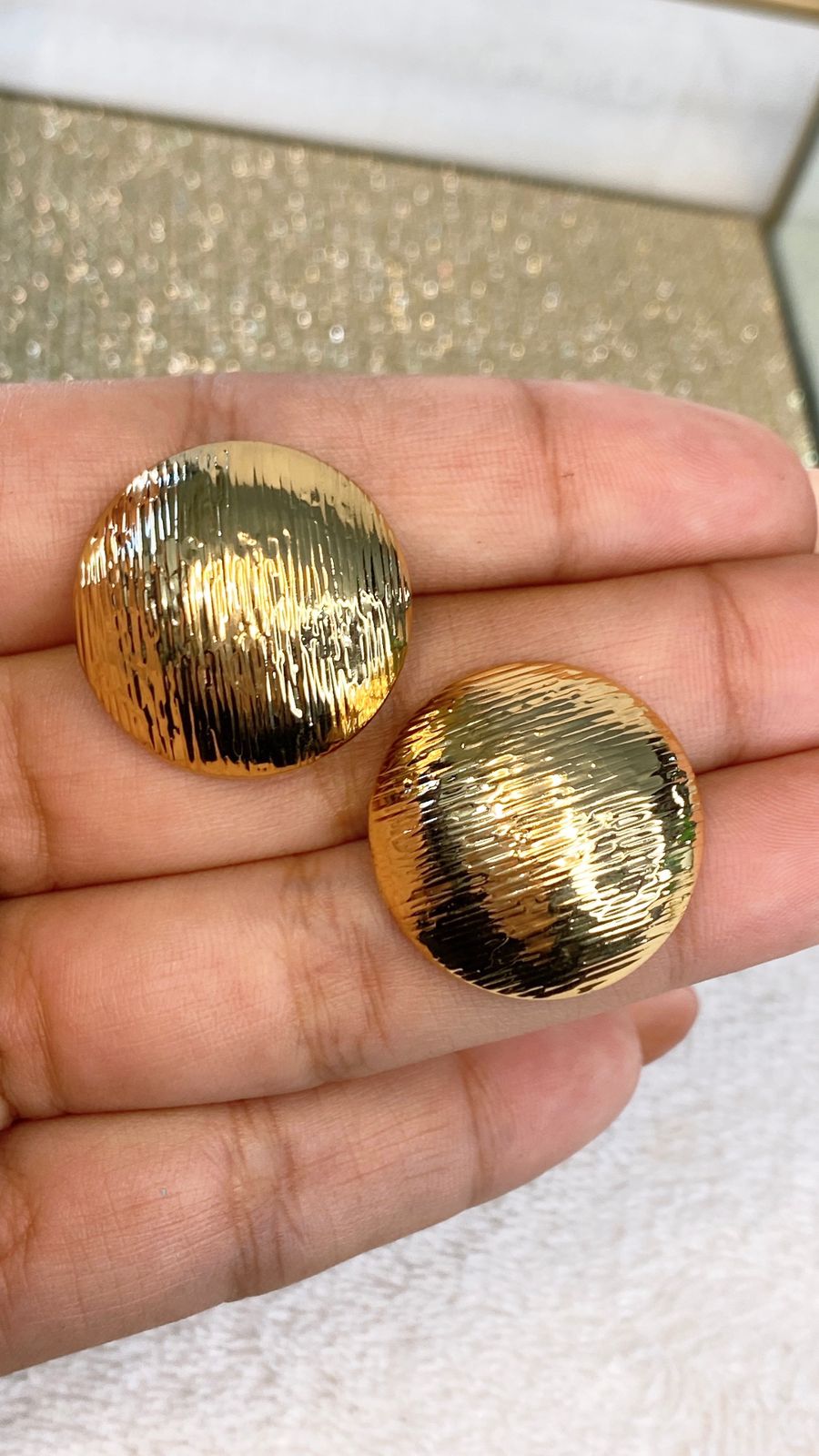 Arete de Chapa de Oro COA2063-1