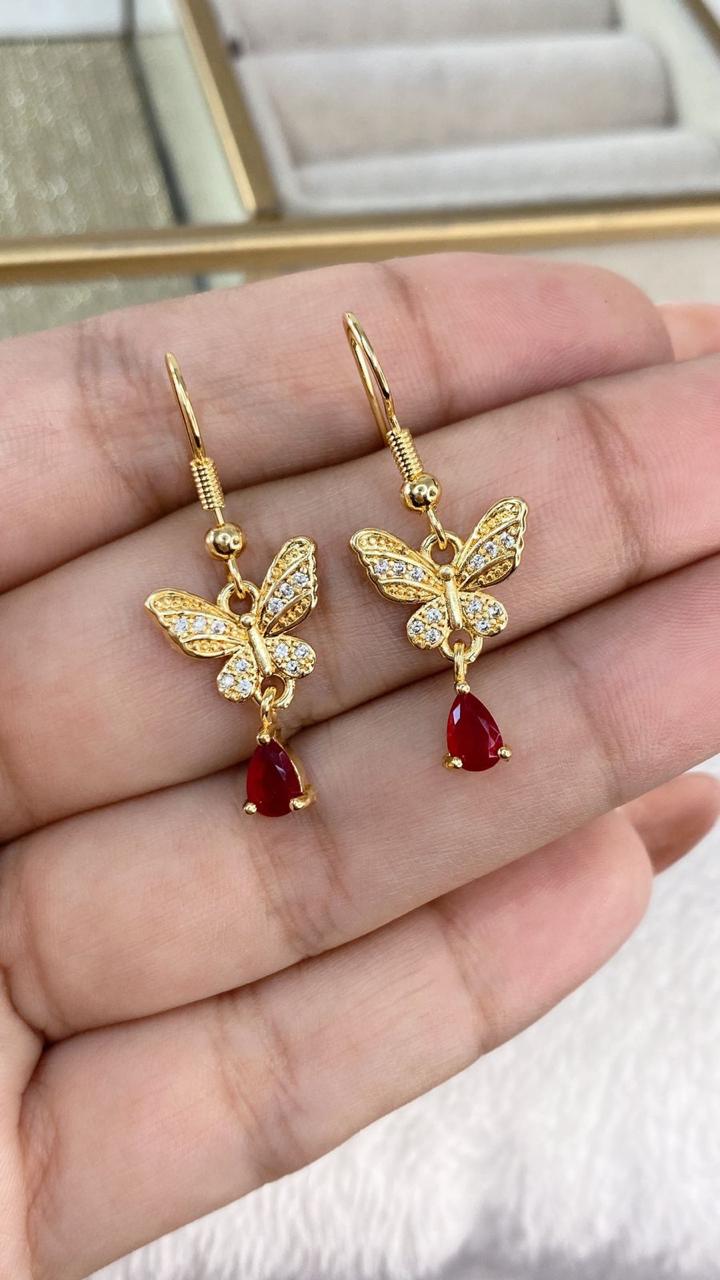 Arete de Chapa de Oro COA2071-1