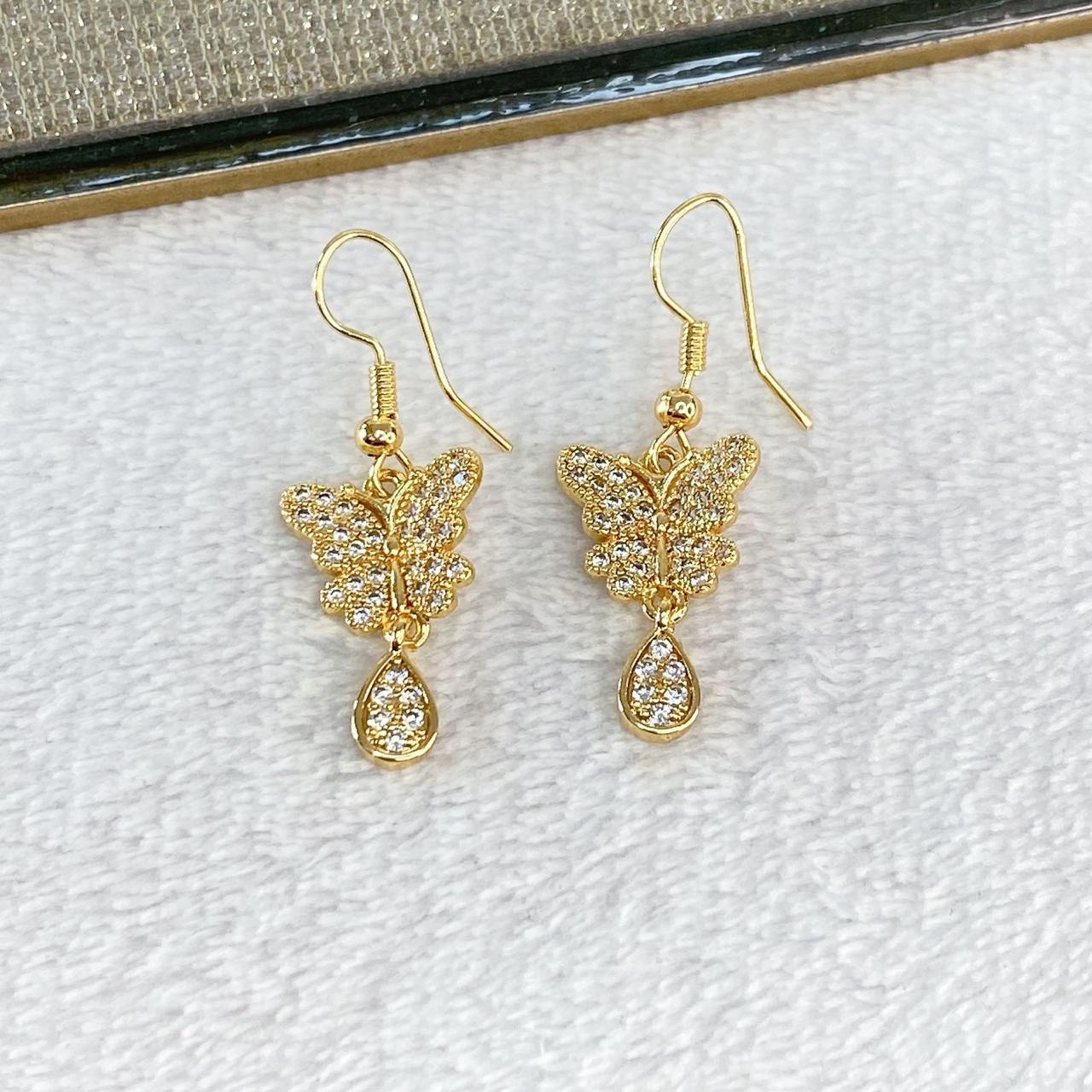 Arete de Chapa de Oro COA2073-1