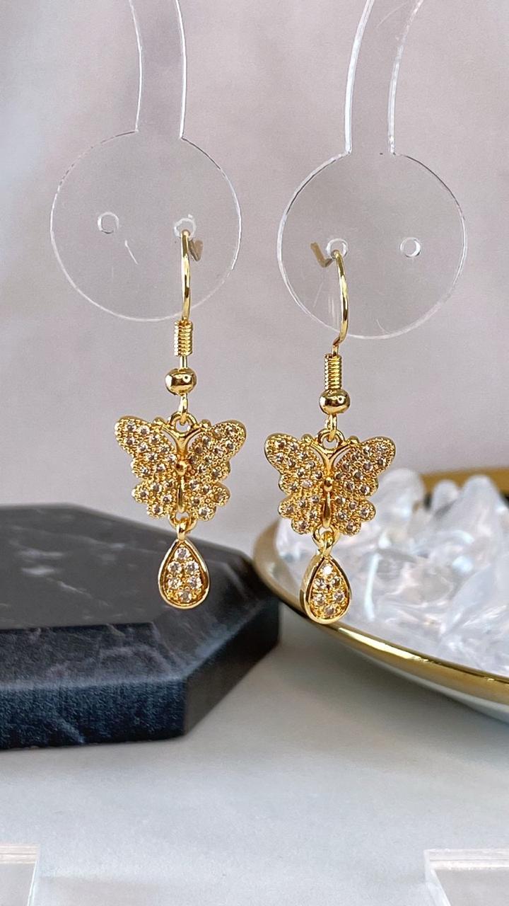 Arete de Chapa de Oro COA2073-1