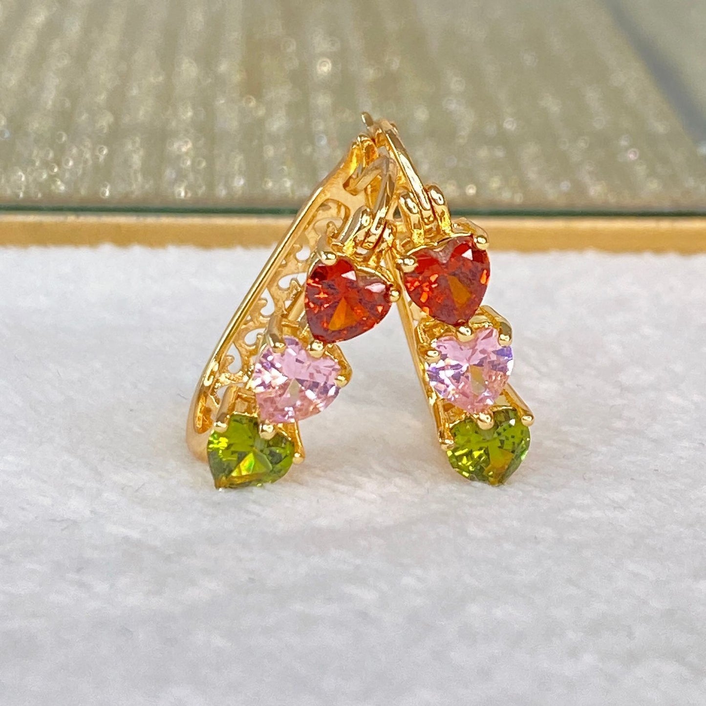 Arete de Chapa de Oro COA2087-1