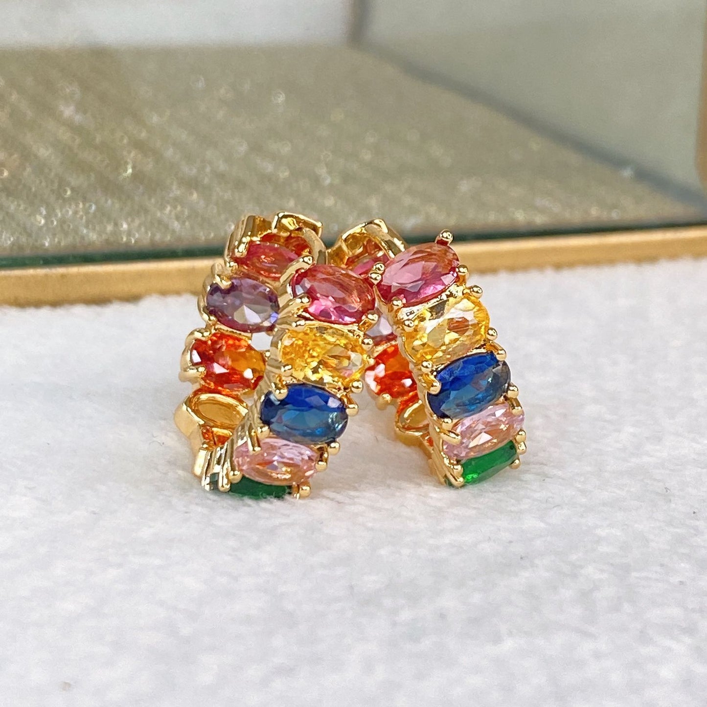 Arete de Chapa de Oro COA2088-1