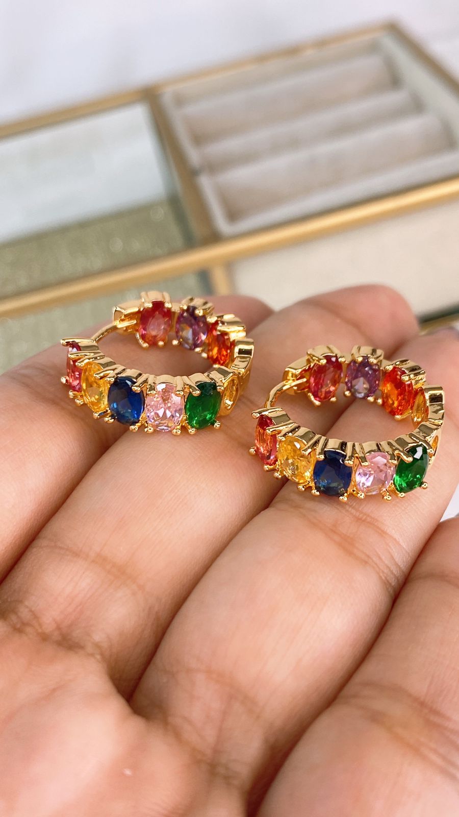 Arete de Chapa de Oro COA2088-1