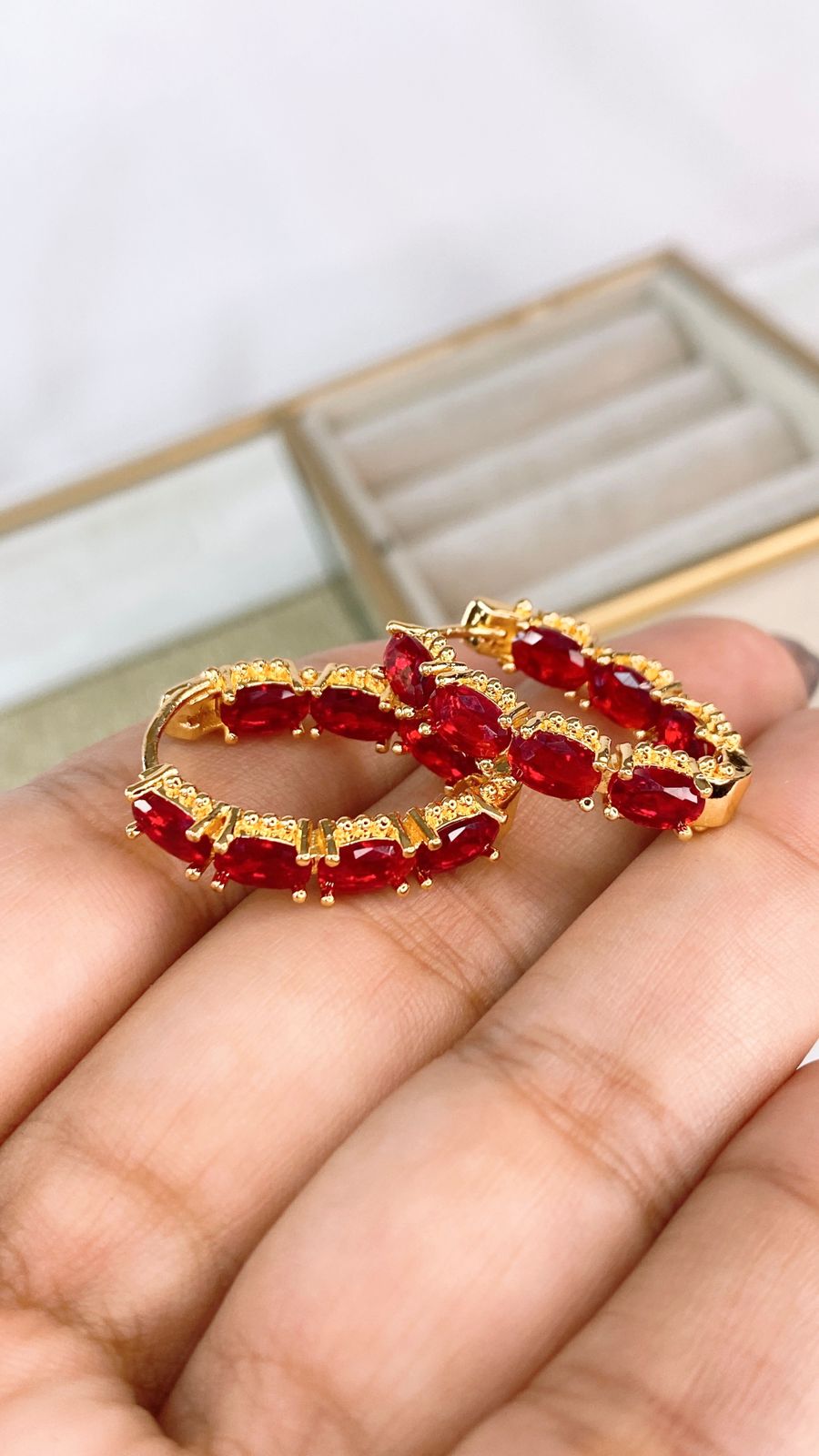 Arete de Chapa de Oro COA2089-1