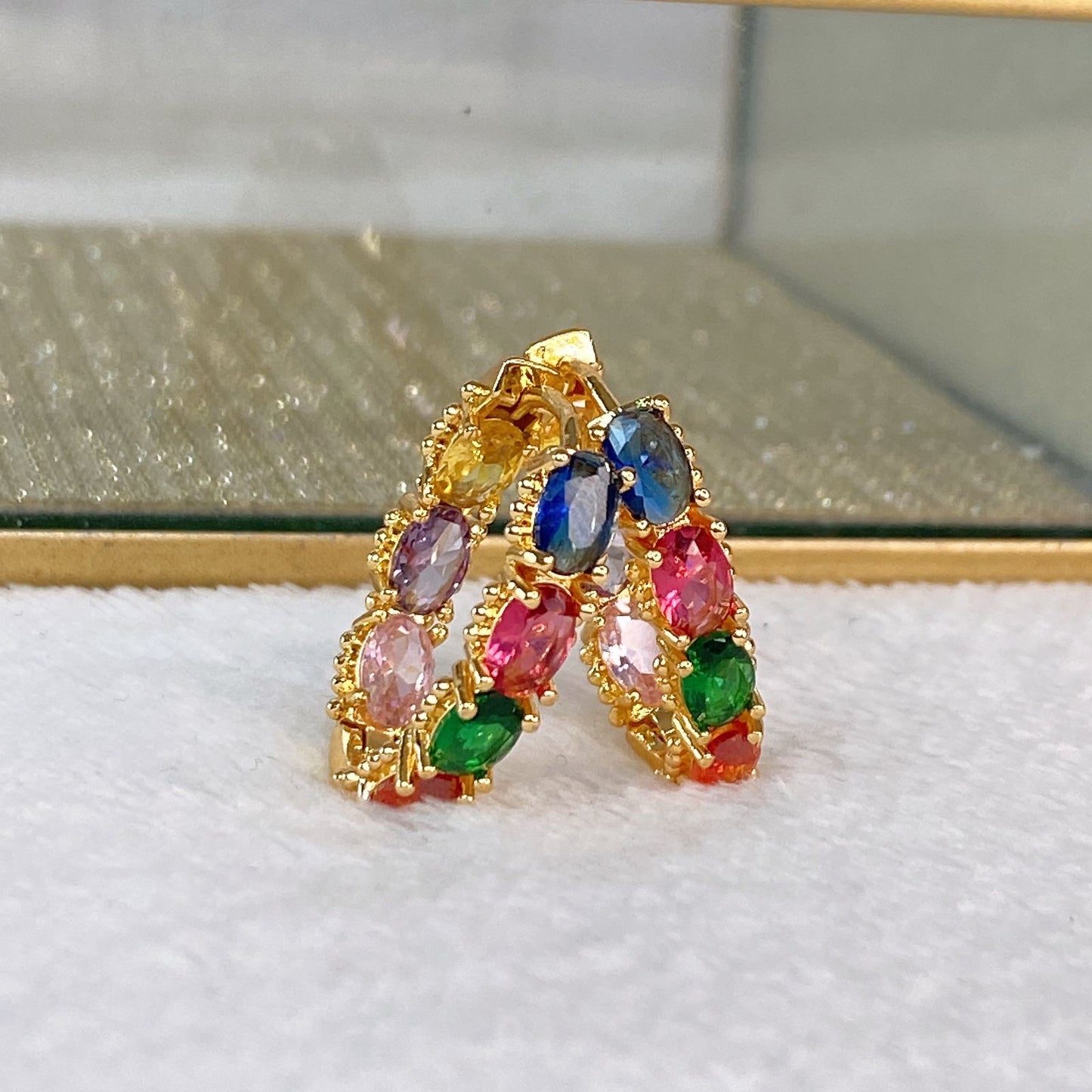 Arete de Chapa de Oro COA2089-3