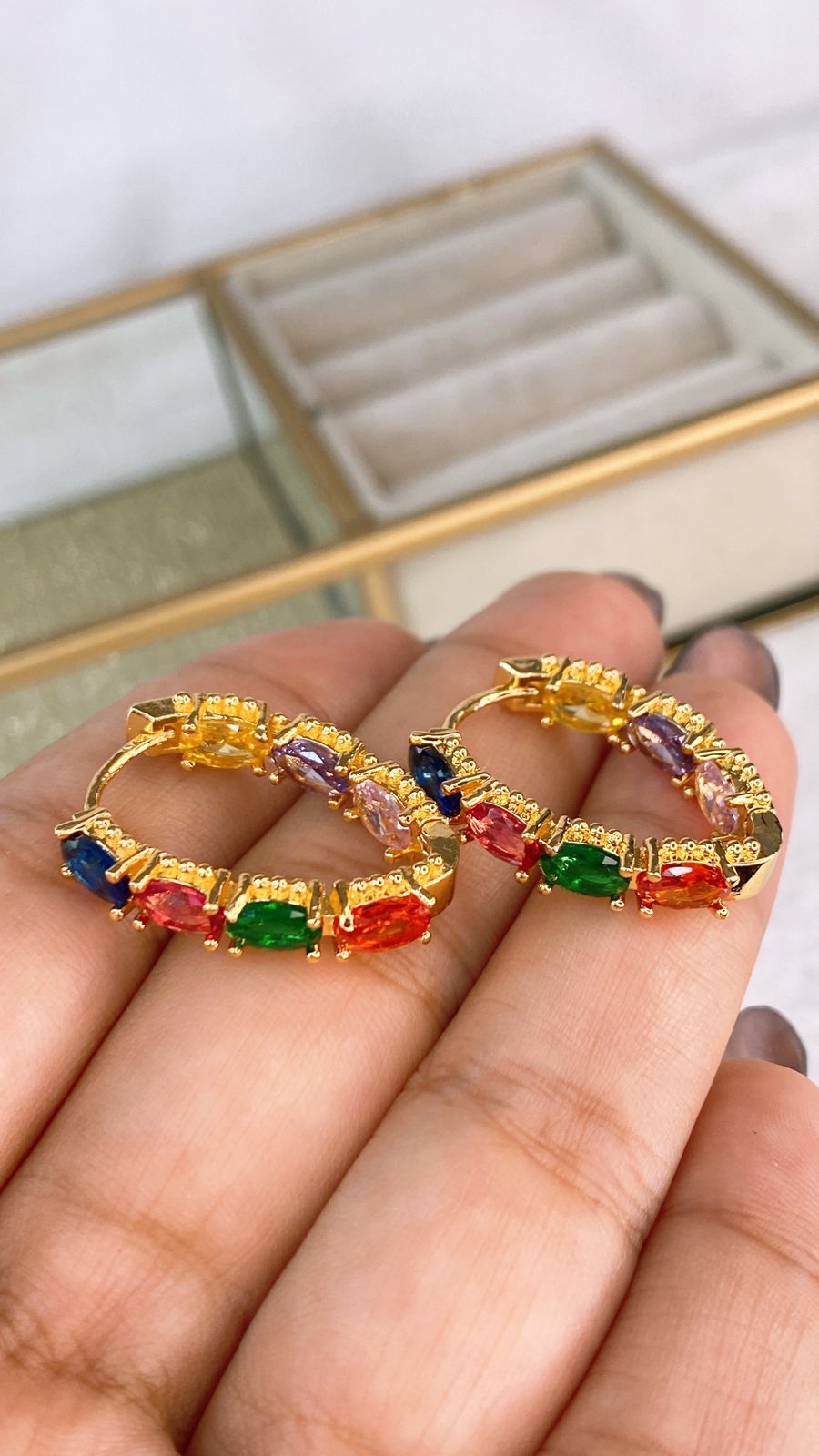 Arete de Chapa de Oro COA2089-3